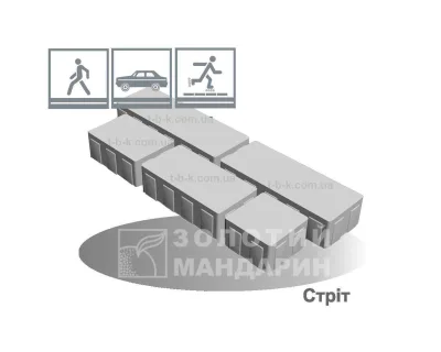Стріт Золотий Мандарин без фаски h40/60