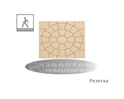 Плита Розетка Золотий Мандарин