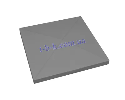 Кришка на стовпчик ЧЗ ЧОТИРЬОХСКАТНА 600х600