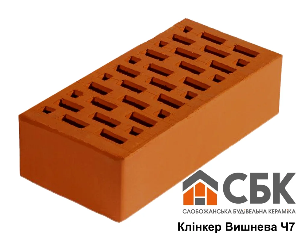 Цегла клінкерна облицювальна СБК Вишнева