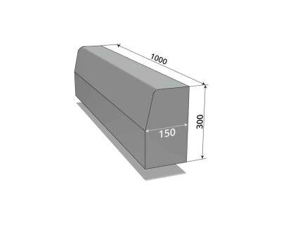 Бордюр дорожній МГ БР 1000-300-150